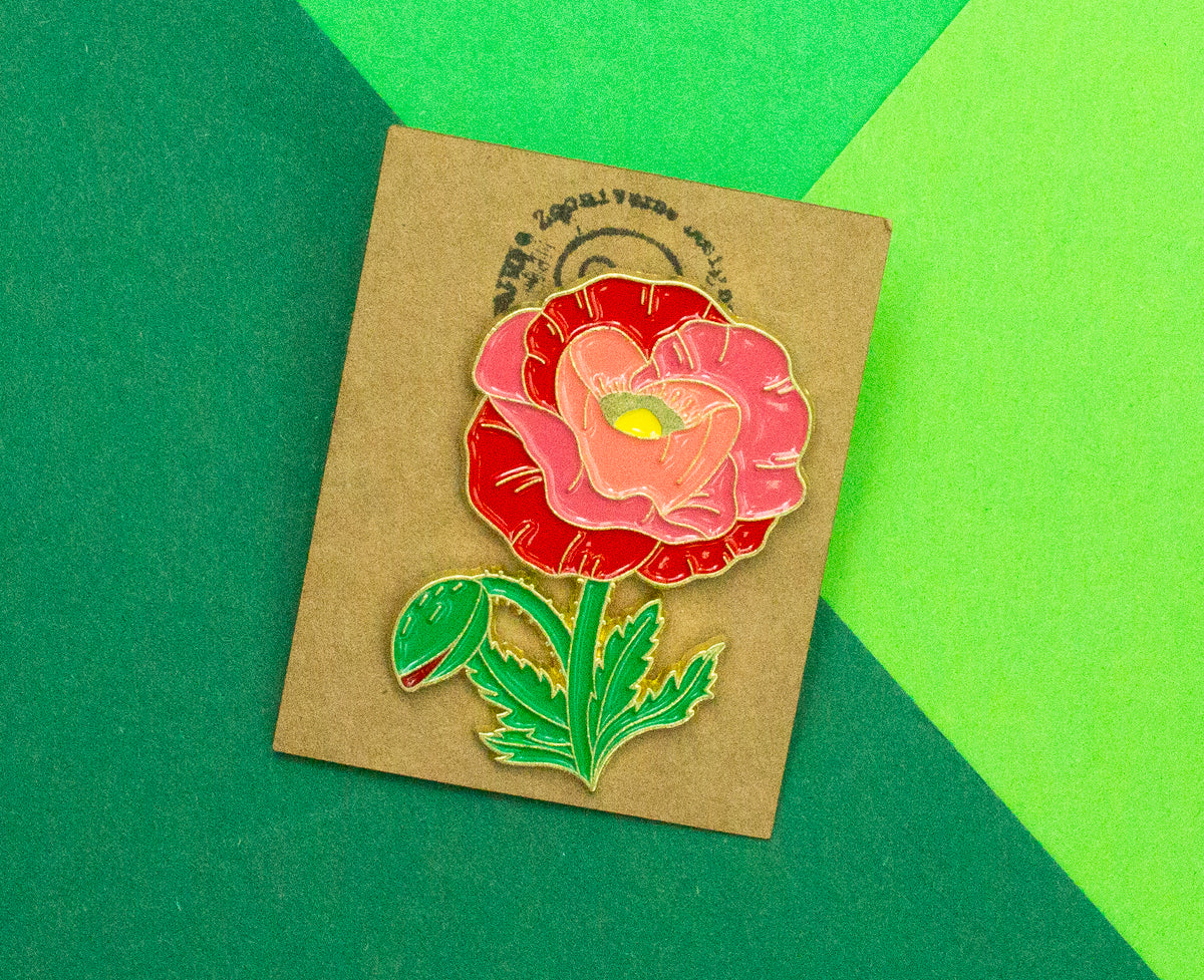 Peony Flower Enamel Pin
