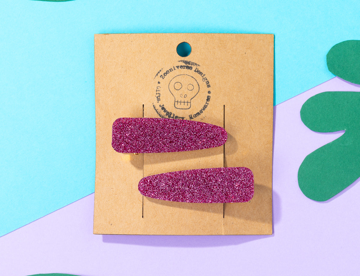 Pink Glitter Hairclips