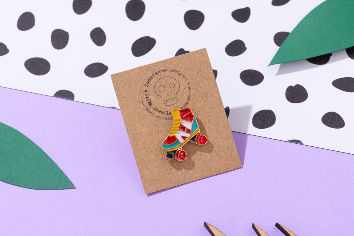 Rollerskate Enamel Pin