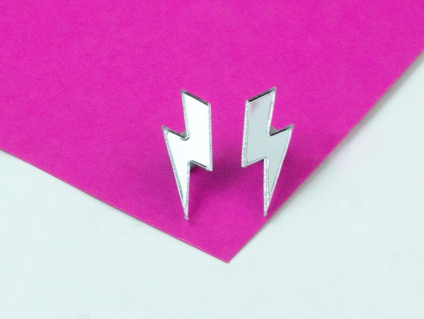 Lightning Bolt Acrylic Stud Earrings