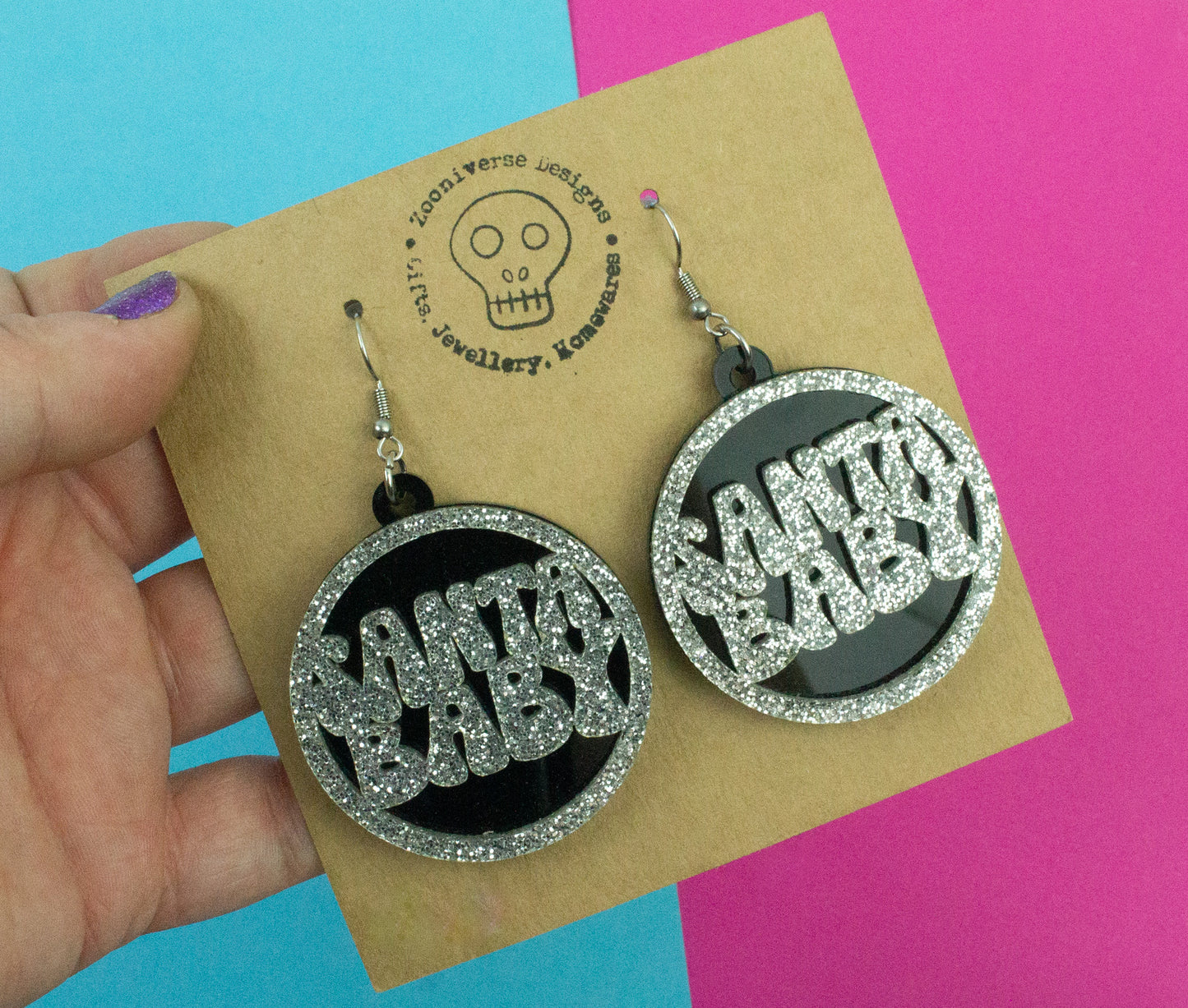 Santa Baby Acrylic Earrings