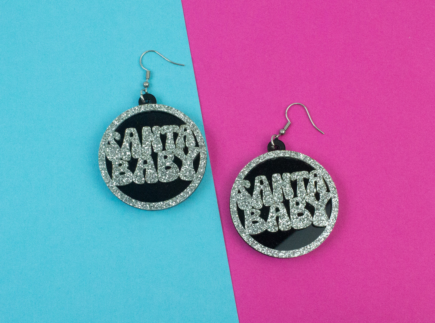 Santa Baby Acrylic Earrings