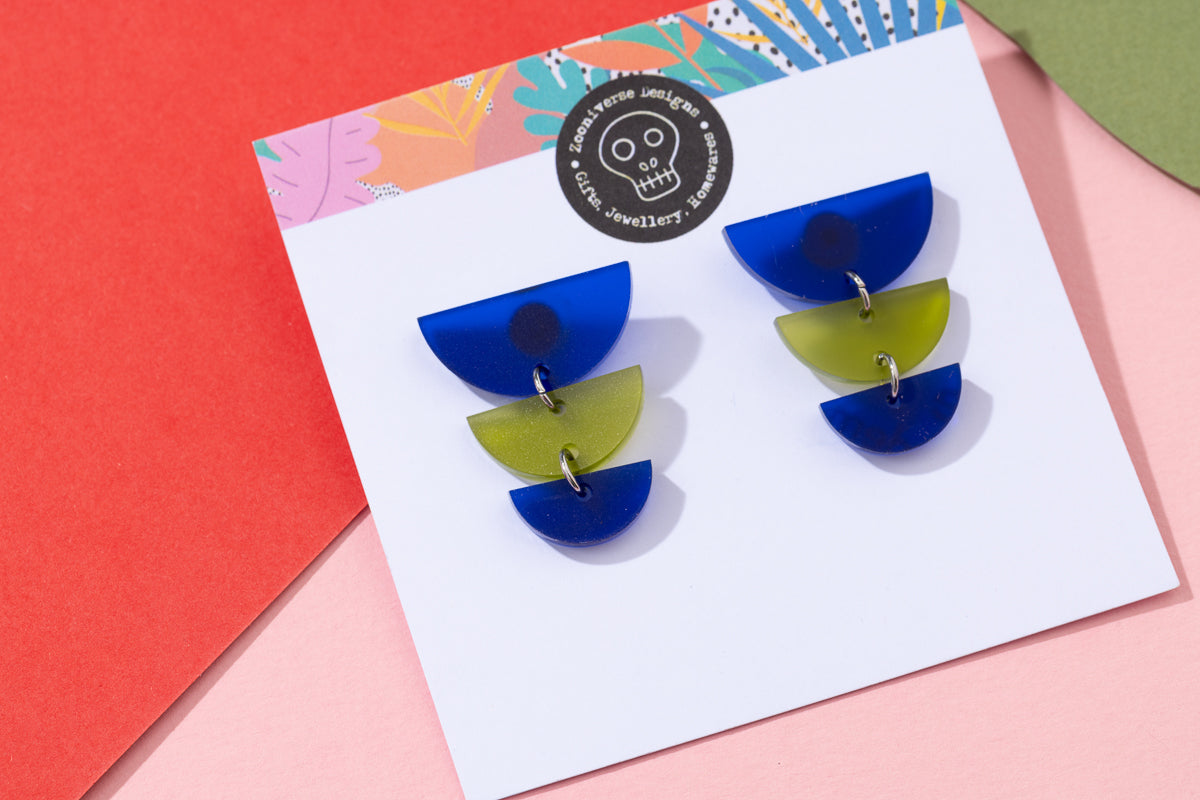 Semi Circle trio Earrings