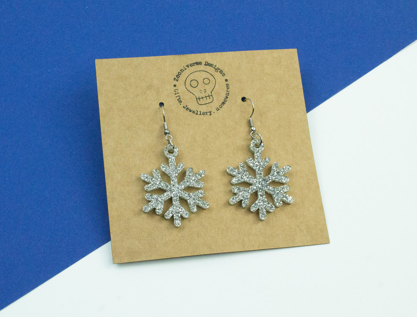Snowflake glitter earrings