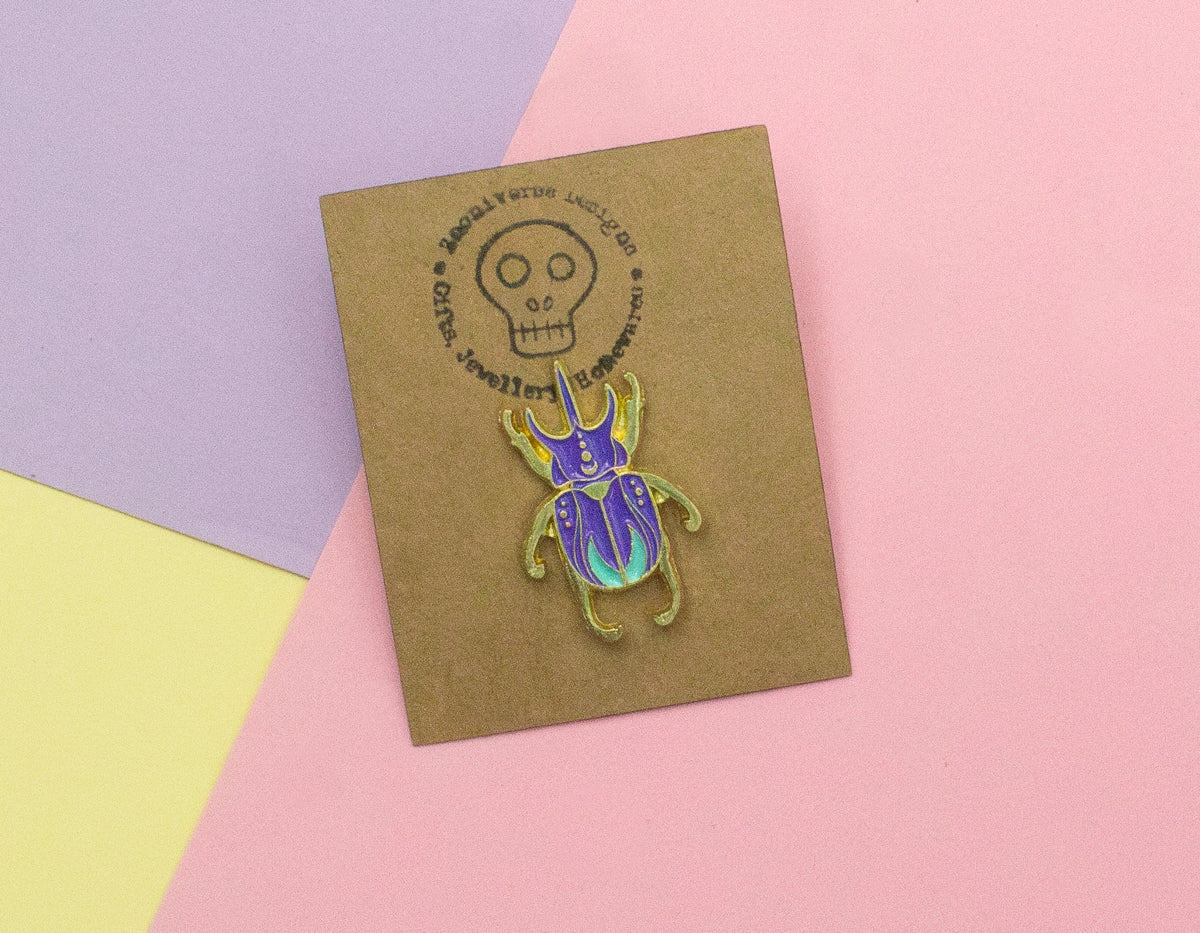 Stag Beetle Enamel Pin