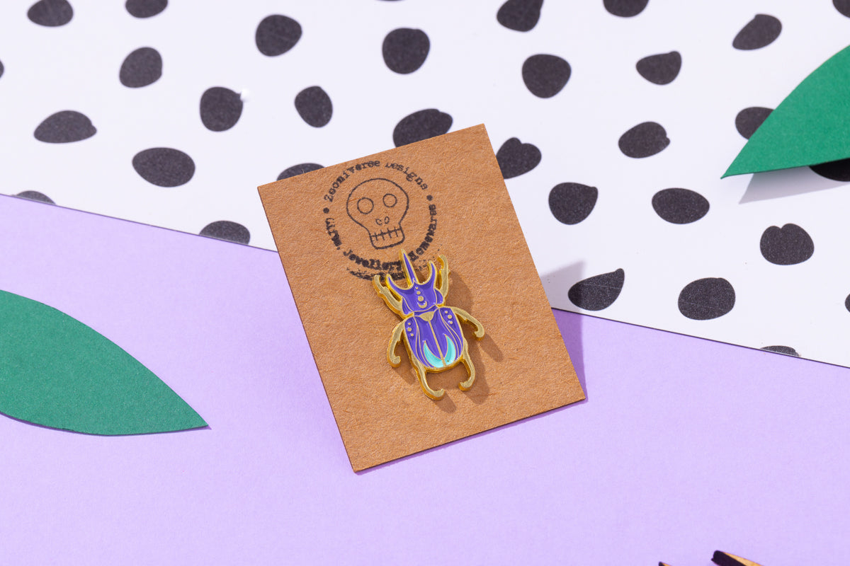 Stag Beetle Enamel Pin