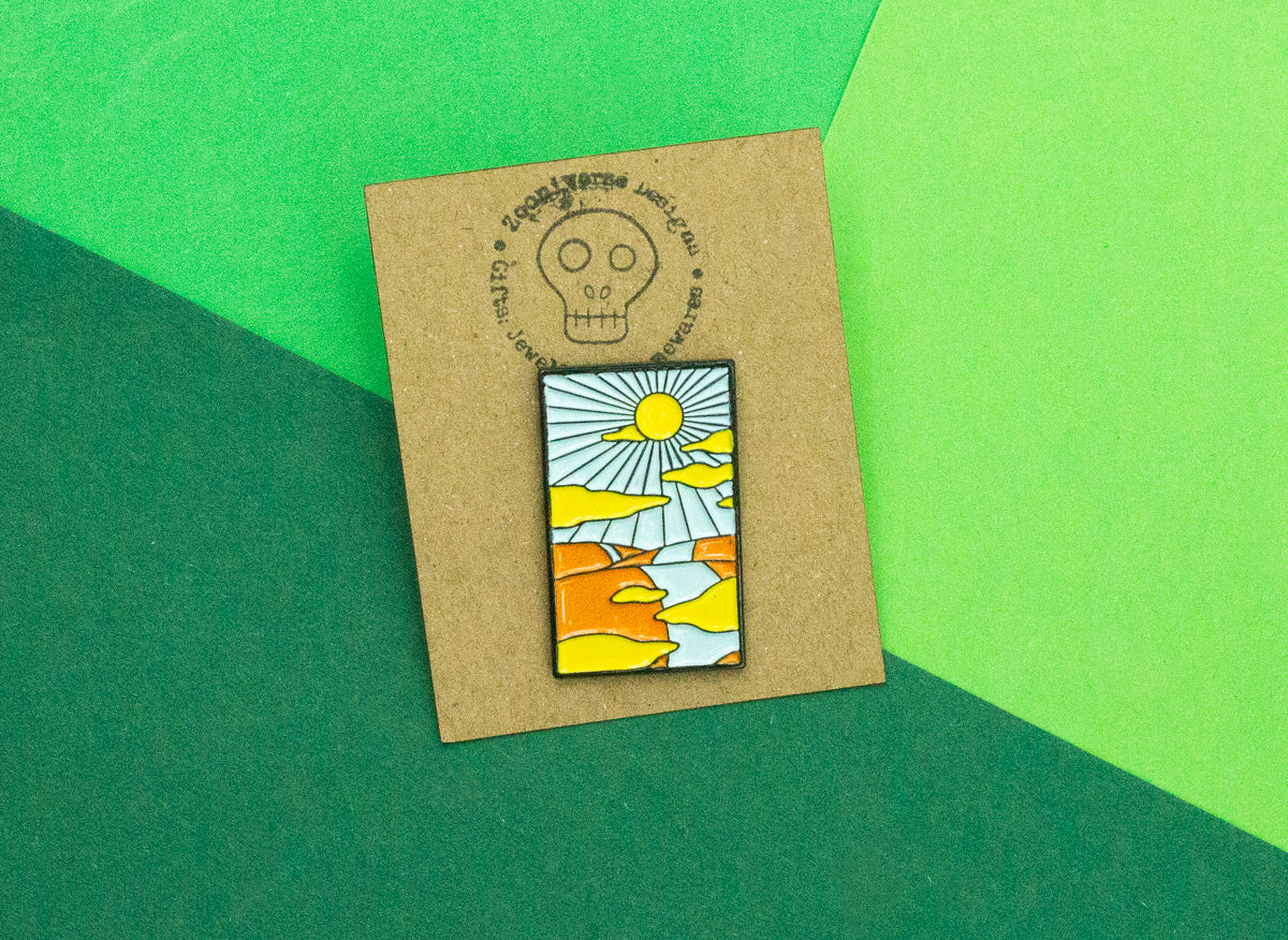 Sun and Desert Enamel Pin