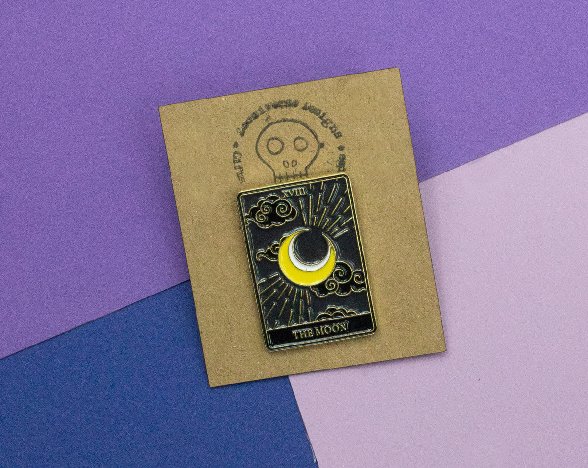 The Moon Tarot Card Enamel Pin