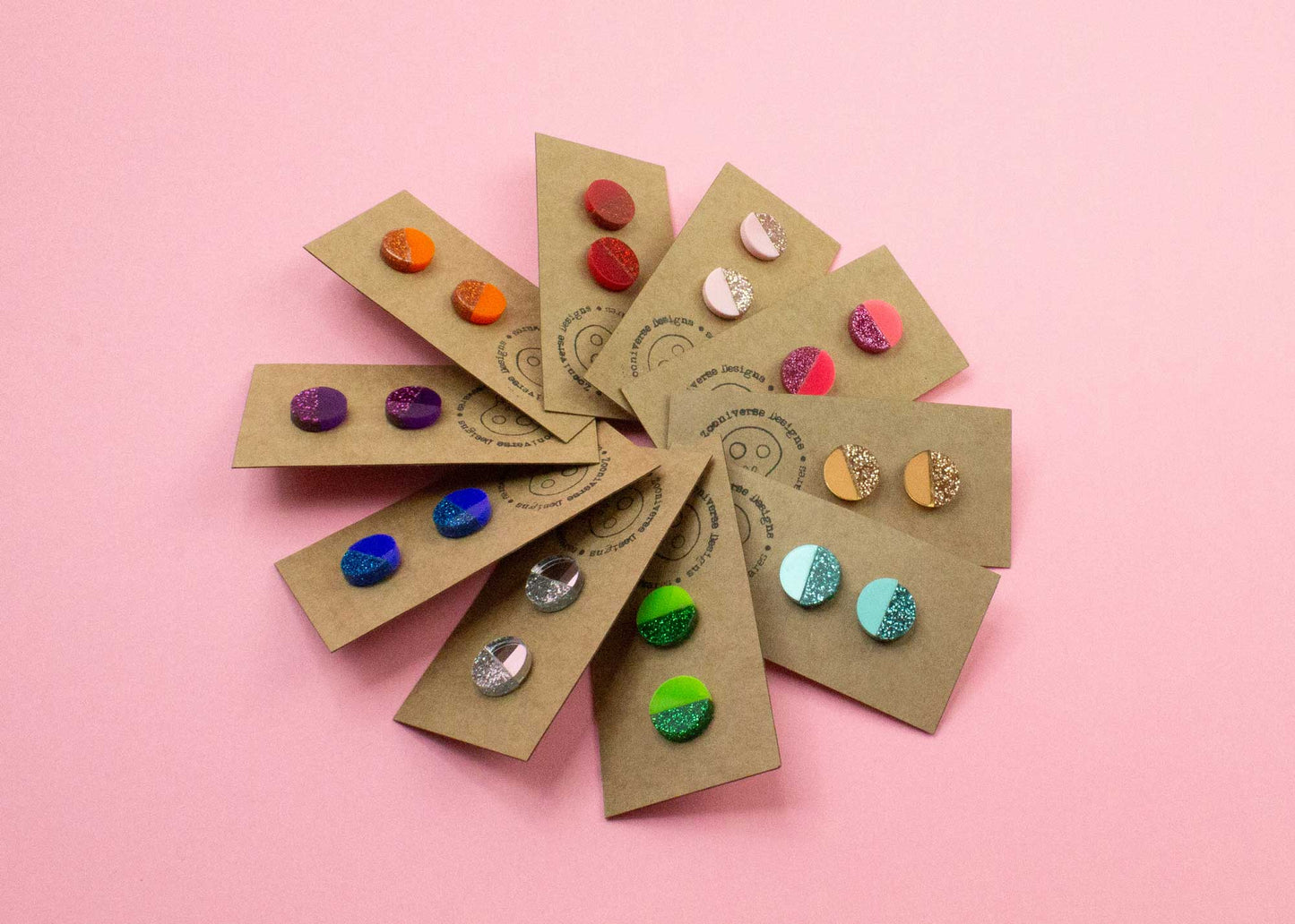 Two Tone Stud Earrings