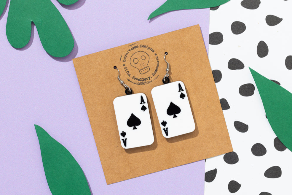 Ace Playing Card Earrings