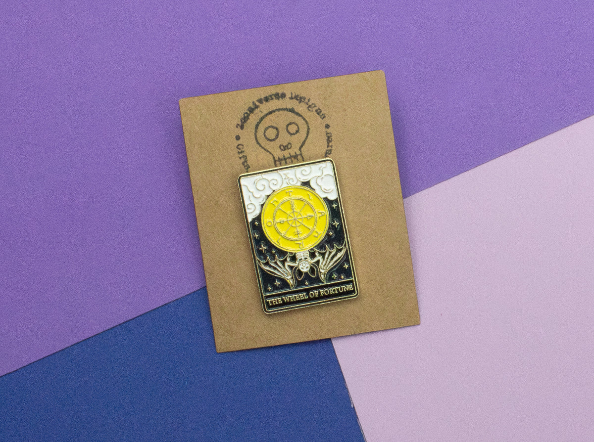 Wheel of Fortune Tarot Card Enamel Pin