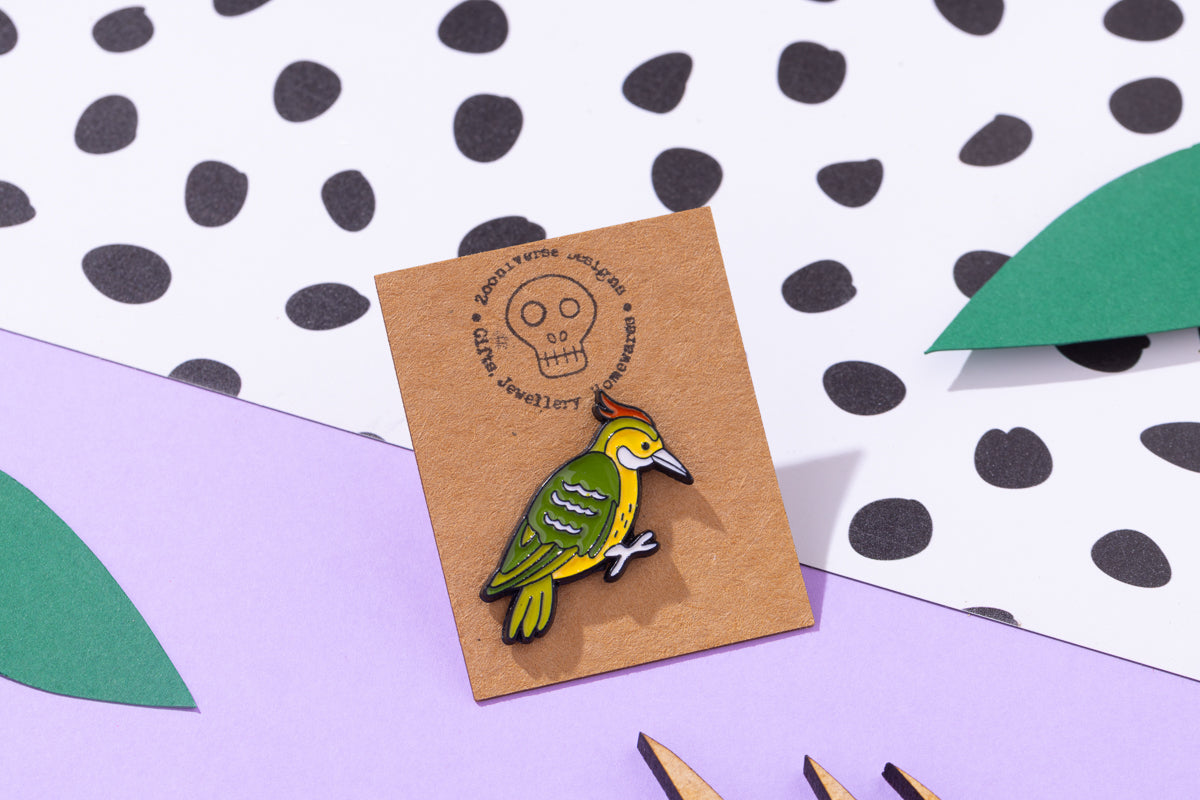 Woodpecker Enamel Pin