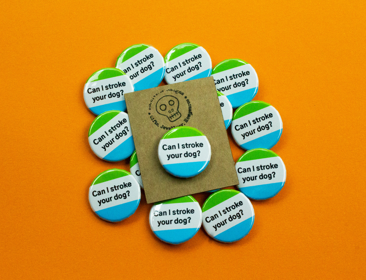 Can I stroke your dog Button Badge