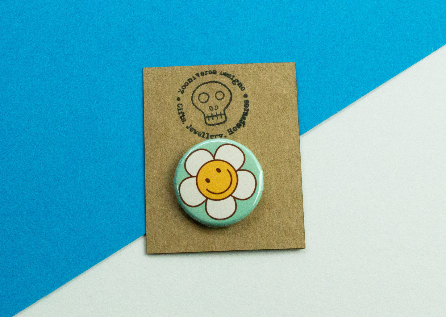 Flower Face 25mm Button Badge