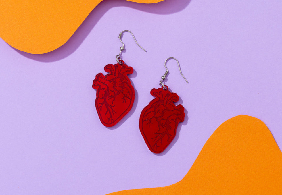 Anatomical Heart Earrings