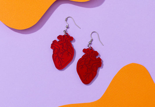 Anatomical Heart Earrings