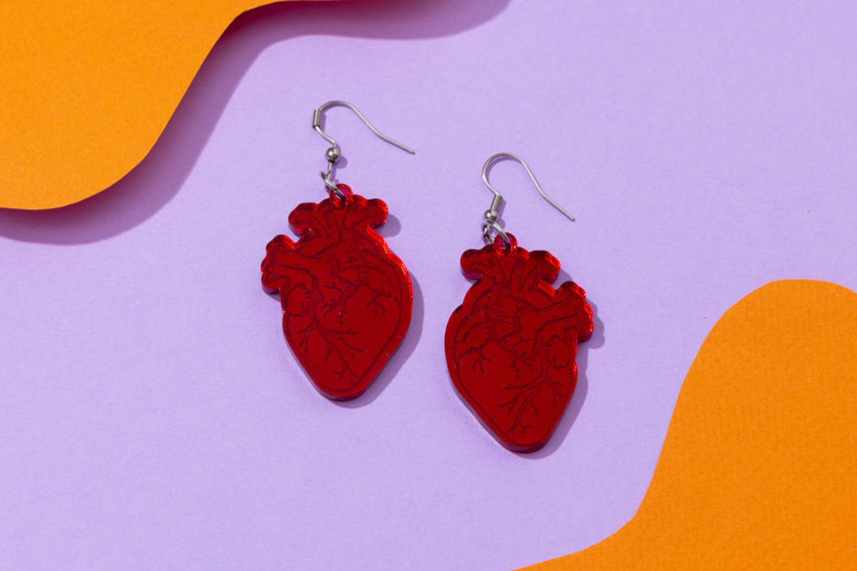 Anatomical Heart Earrings