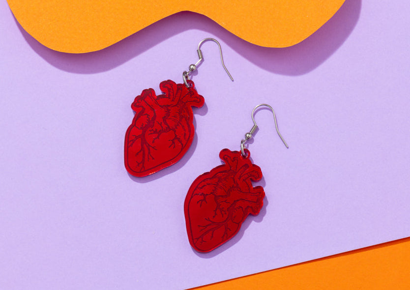 Anatomical Heart Earrings