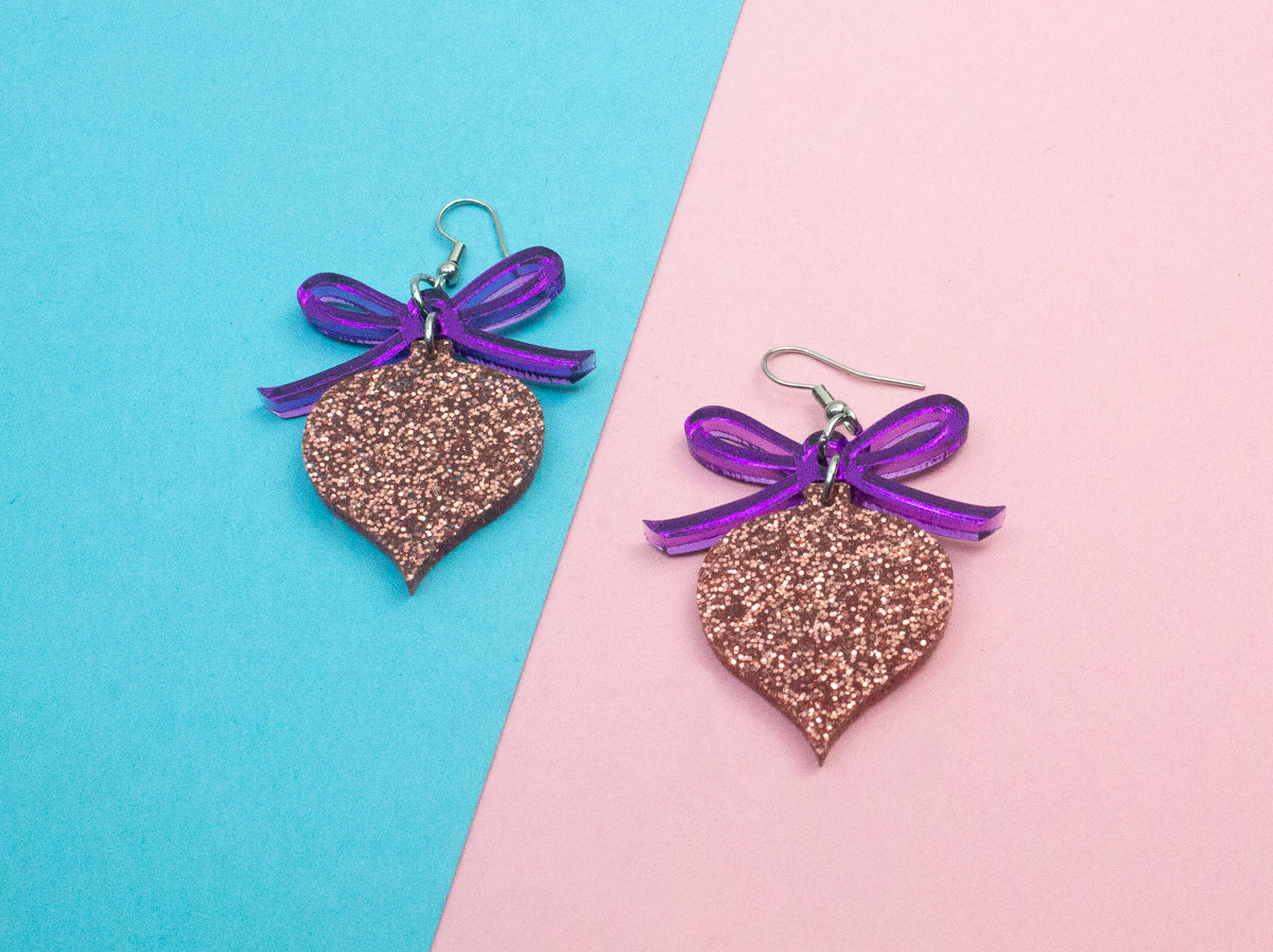 Bow and Ornament Earrings