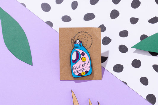 Laundry Detergent Bullshit Remover Enamel Pin