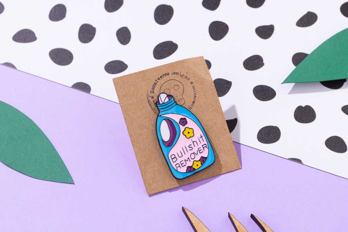 Laundry Detergent Bullshit Remover Enamel Pin