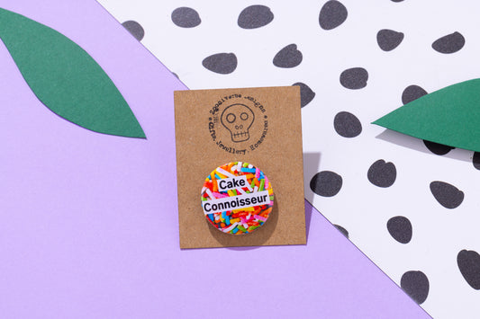 Cake Connoisseur 25mm Button Badge