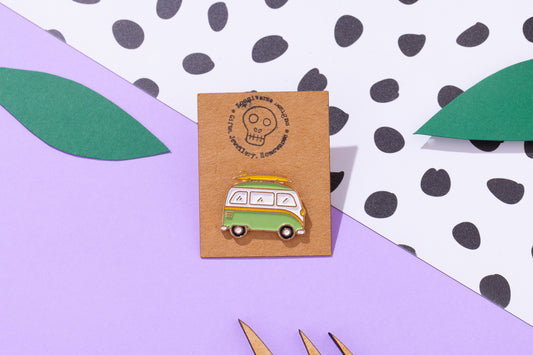 Camper Van Enamel Pin