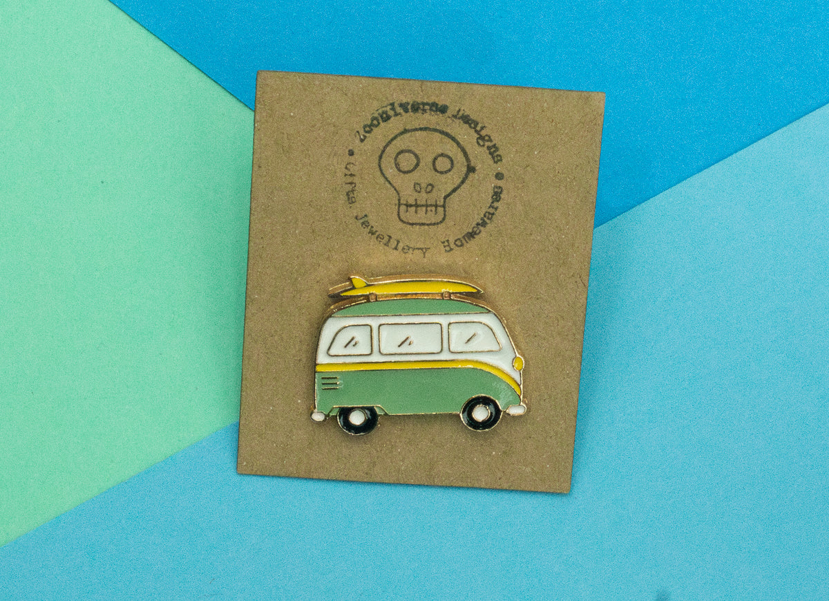 Camper Van Enamel Pin