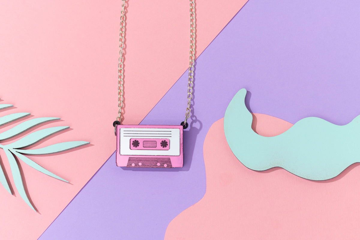 Cassette Tape Retro Necklace