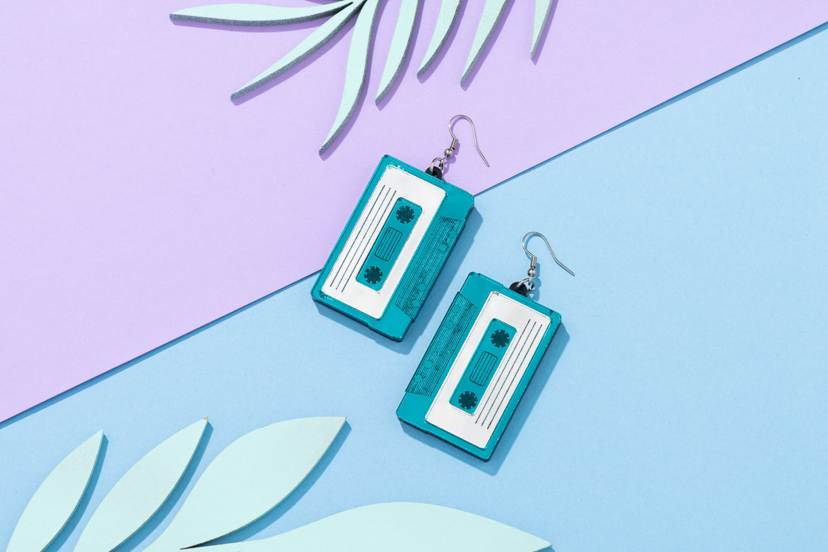 Cassette Tape Vintage Earrings