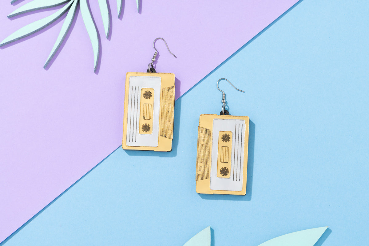 Cassette Tape Vintage Earrings