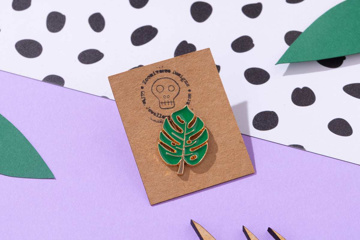 Monstera Leaf Enamel Pin