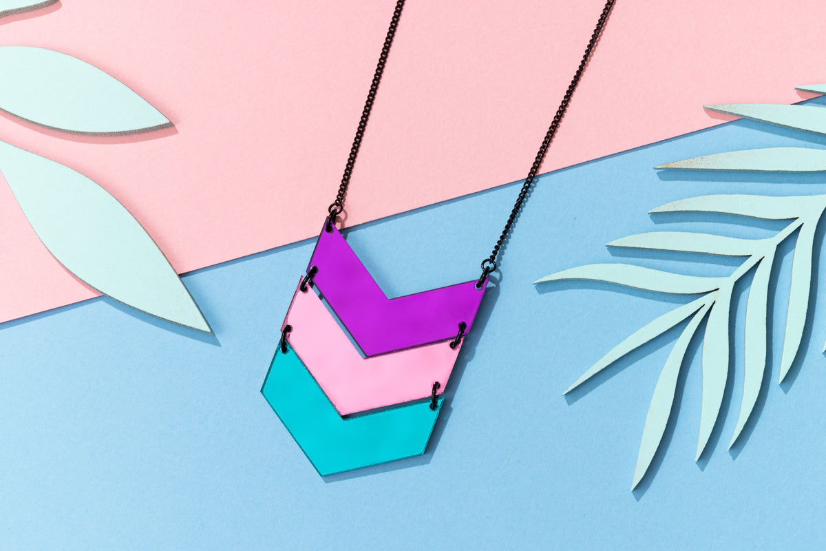 Chevron Statement Necklace