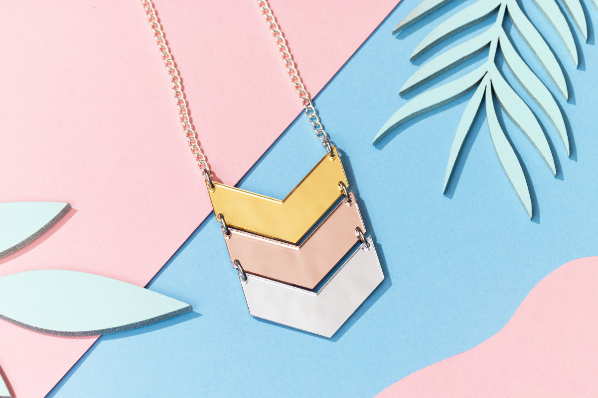 Chevron Statement Necklace