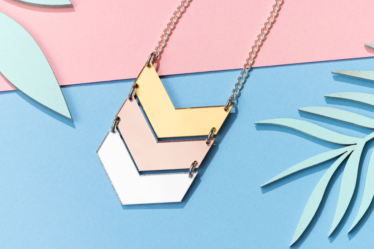 Chevron Statement Necklace