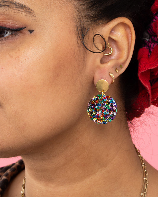 Confetti Circle Earrings
