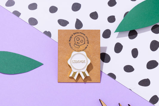 Courage Award Ribbon Enamel Pin