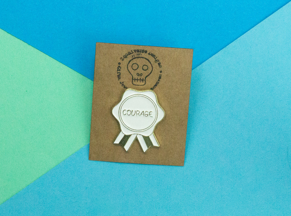 Courage Award Ribbon Enamel Pin