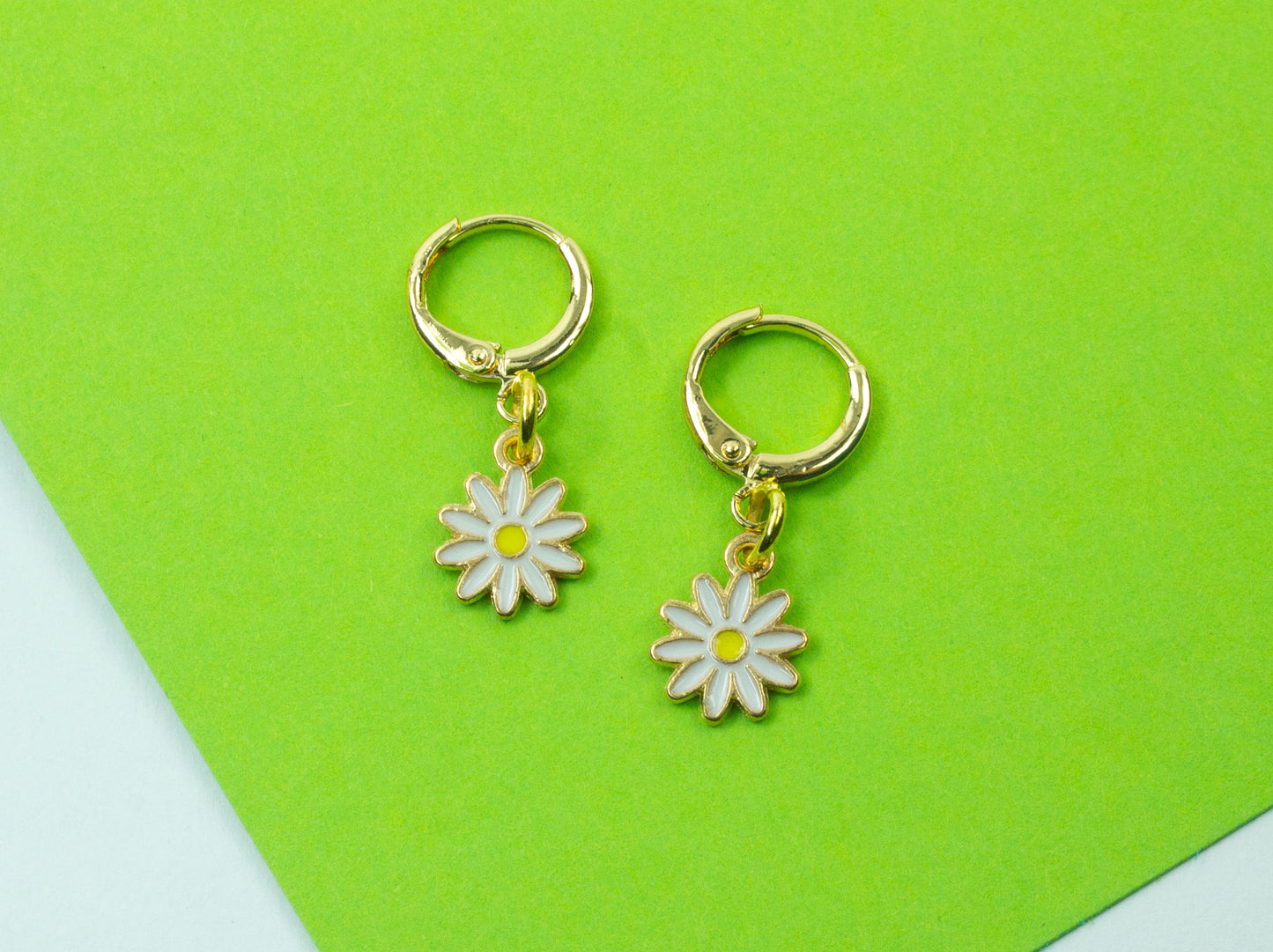 Daisy Gold Huggie Hoops
