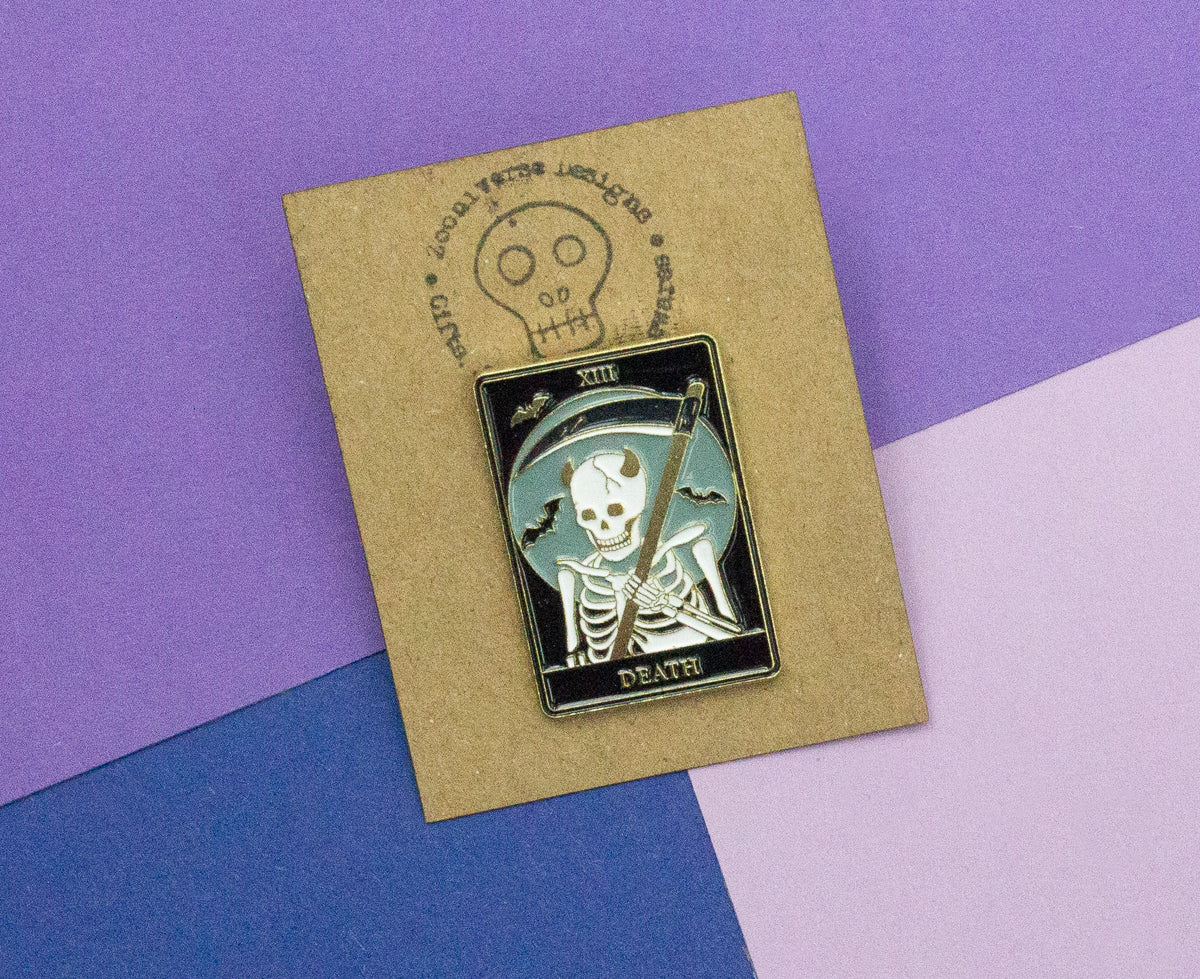 Death Tarot Card Enamel Pin