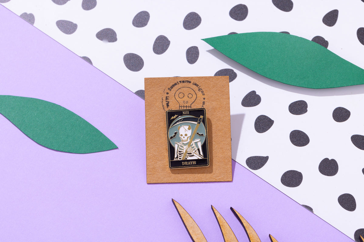 Death Tarot Card Enamel Pin