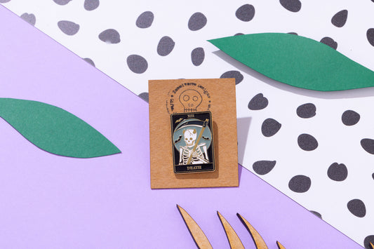 Death Tarot Card Enamel Pin