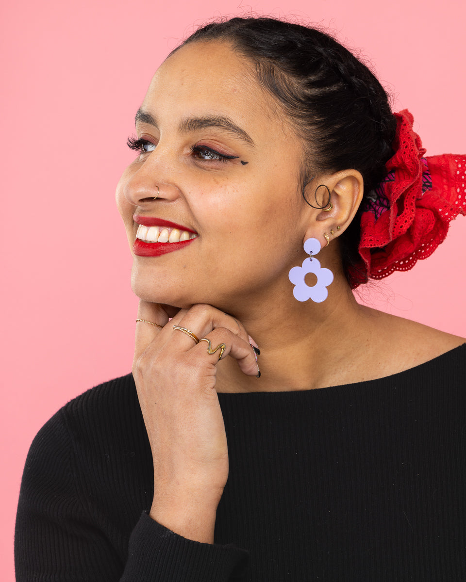 Flower power sixties earrings