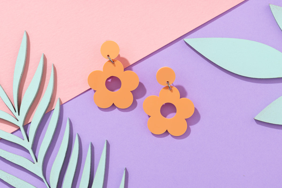 Flower power sixties earrings
