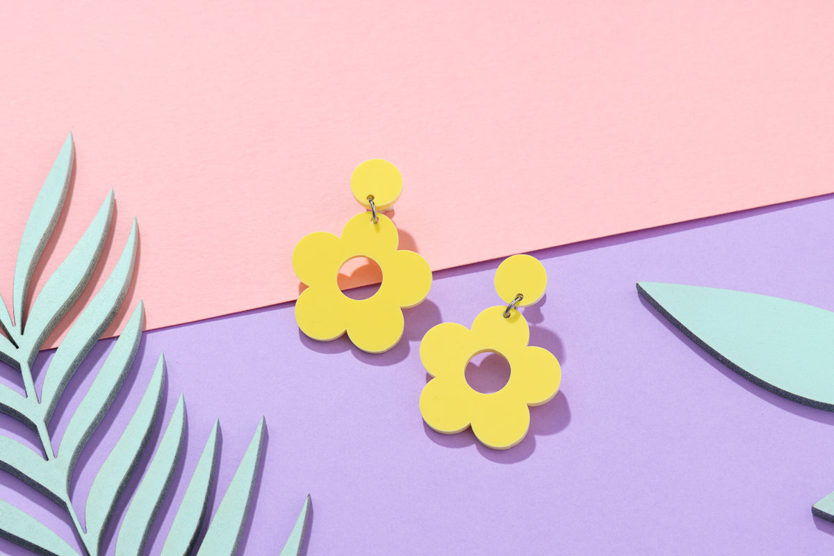 Flower power sixties earrings