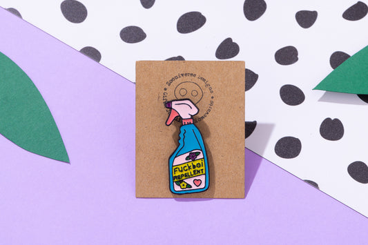 Fuckboi repellent Spray Bottle Enamel Pin