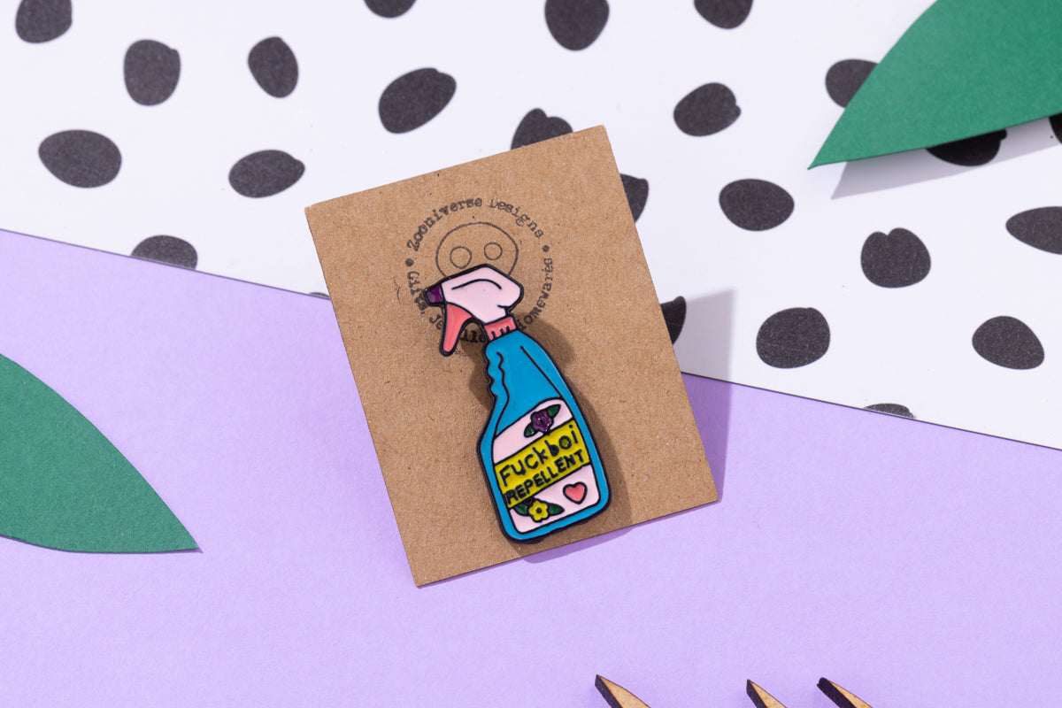 Fuckboi repellent Spray Bottle Enamel Pin