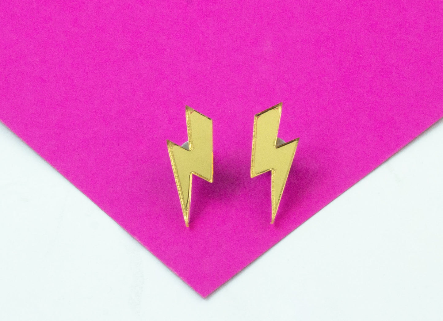 Lightning Bolt Acrylic Stud Earrings