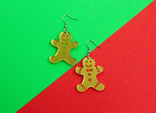 Gingerbread Man Earrings