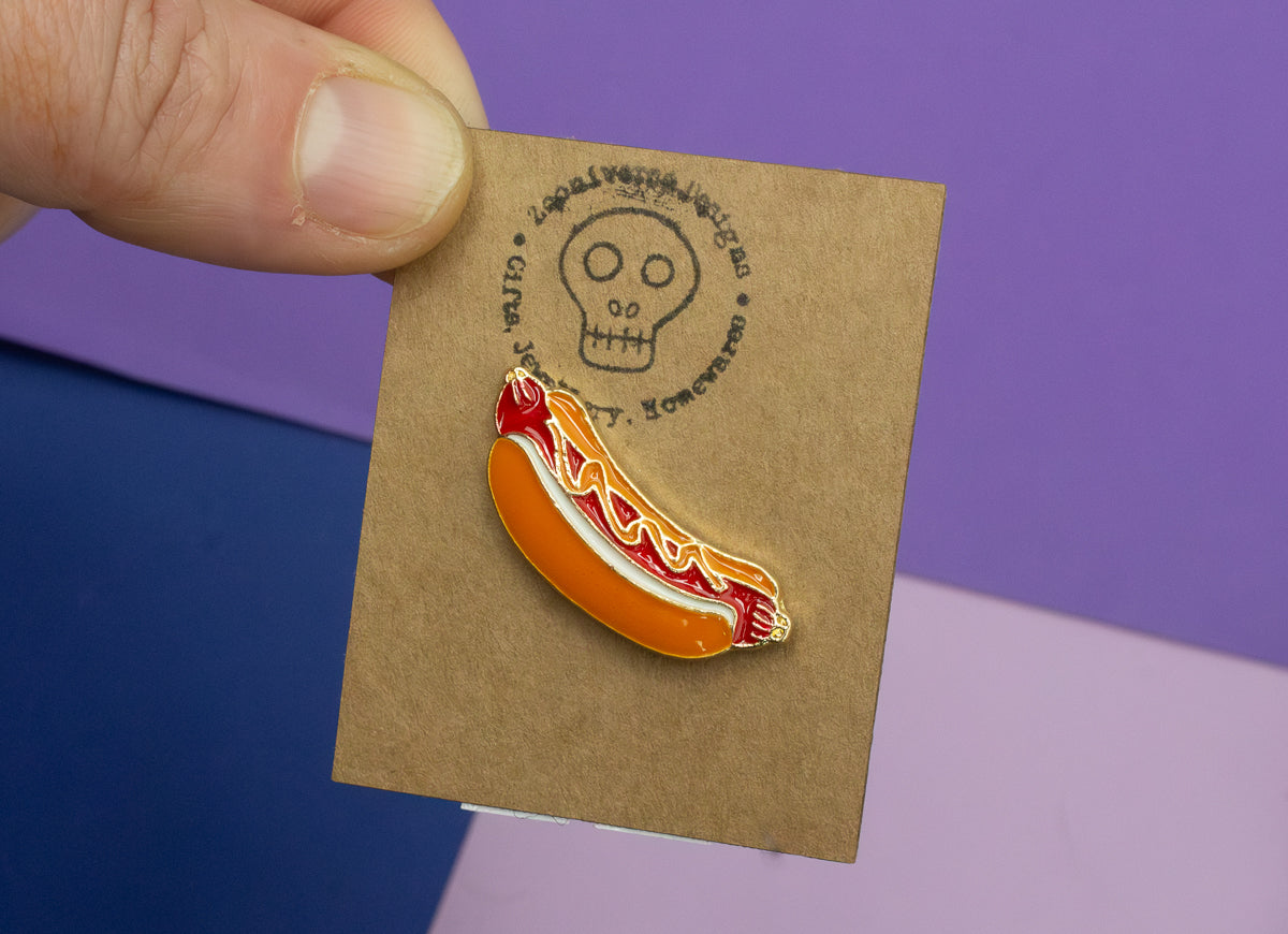 Hotdog Enamel Pin